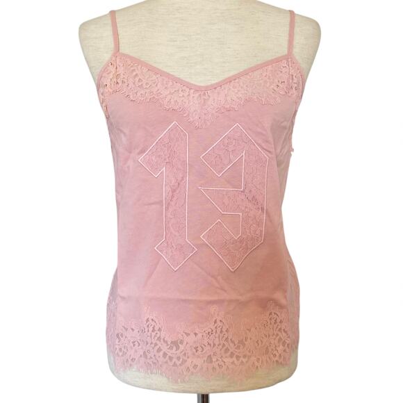 NEW PUMA X FENTY RIHANNA Lace Trim Sleepwear Cami Size XS Silver Pink Adjustable - Picture 3 of 8